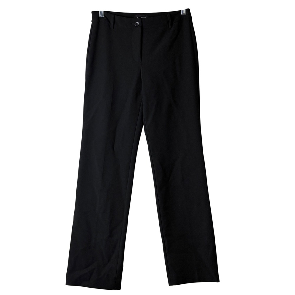 Talbots Heritage Pants Women Size 10 Black Straight Leg Professional‎ Workwear